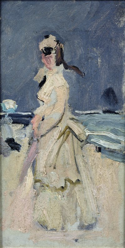 Camille on the Beach, 1870-71 by Claude Monet